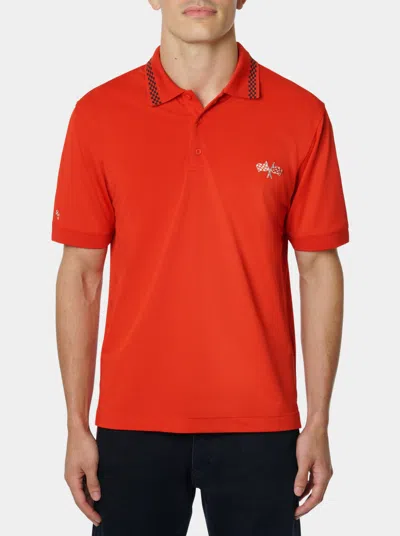 Robert Graham Finish Line Short Sleeve Polo In Red