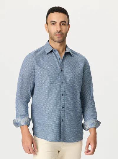 Robert Graham Flagler Long Sleeve Button Down Shirt In Navy