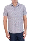Robert Graham Men's Flamenco Geometric-print Short-sleeve Shirt In Blue