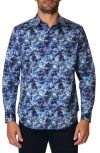 Robert Graham Flemming Abstract Print Cotton Button-up Shirt In Blue