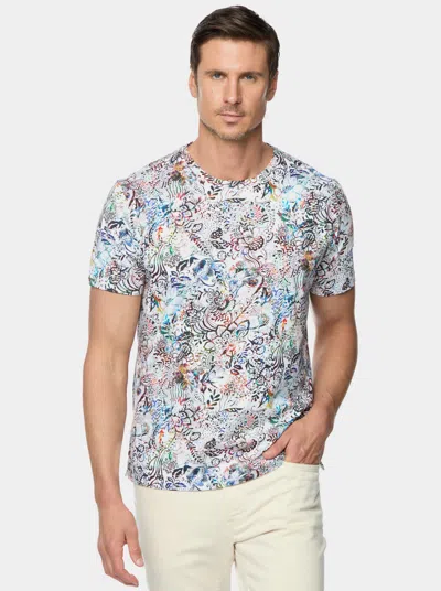 Robert Graham Floral Fusion Short Sleeve Knit Shirt In Multi