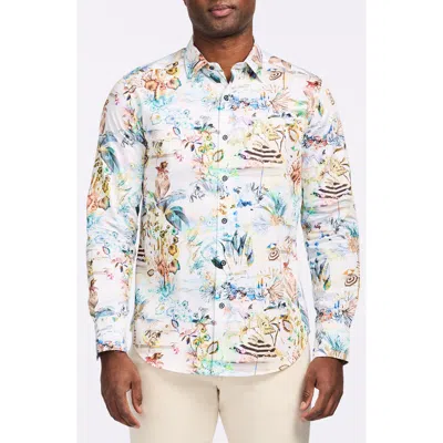 ROBERT GRAHAM ROBERT GRAHAM FLORAL PRINT COTTON BUTTON-UP SHIRT