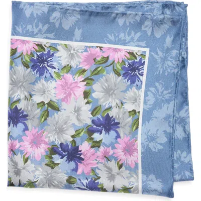 Robert Graham Floral Silk Pocket Square In Brown