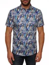 Robert Graham Flynn Short Sleeve Cotton Button-up Shirt In Multi
