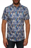 Robert Graham Flynn Short Sleeve Cotton Button-up Shirt In Blue Multi