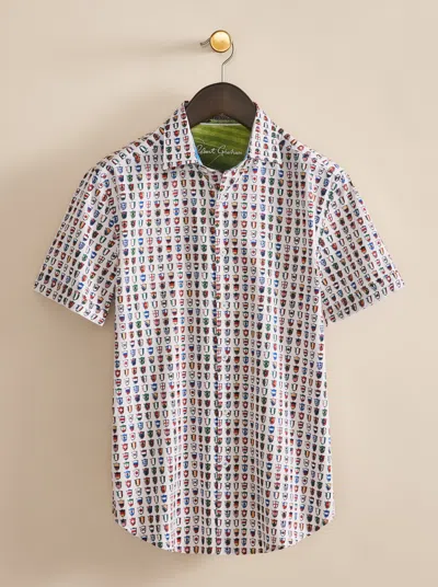 Robert Graham For The Win Short Sleeve Button Down Shirt In Multi