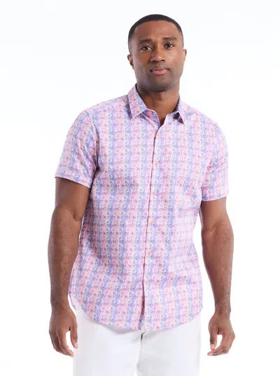 Robert Graham Formby Short Sleeve Button Down Shirt In Pink
