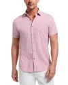 Robert Graham Fornillo Classic Fit Stripe Short Sleeve Button-up Shirt In Pink
