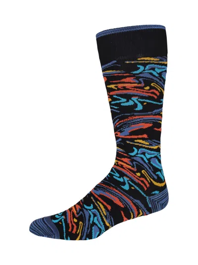 Robert Graham Foxboro Socks In Black