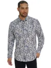 Robert Graham Fragment Long Sleeve Button Down Shirt In Blue