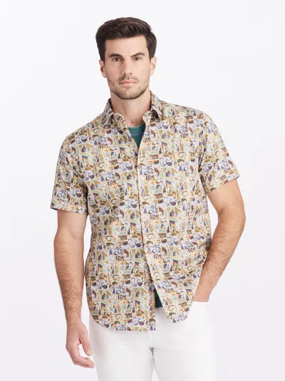 Robert Graham Fredley Short Sleeve Button Down Shirt In Multi