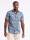 Robert Graham Floral Print Short Sleeve Cotton Button-up Shirt
