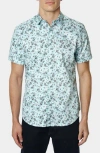 Robert Graham Friedman Floral Print Short Sleeve Button-up Shirt In Blue Multi