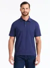Robert Graham Furlan Solid Stretch Cotton Polo In Blue