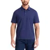 Robert Graham Furlan Solid Stretch Cotton Polo In Blue