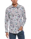 Robert Graham Gabe Classic Fit Knit Shirt In Blue