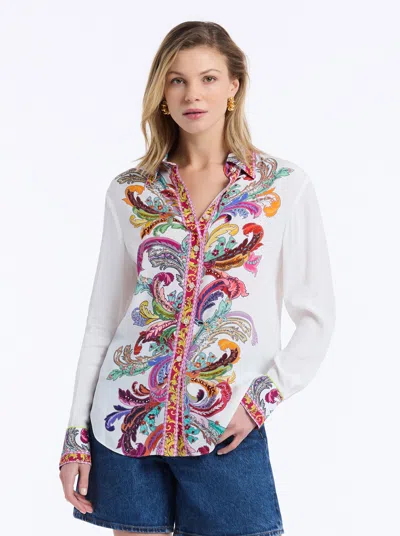 Robert Graham Gabriela Long Sleeve Shirt In White