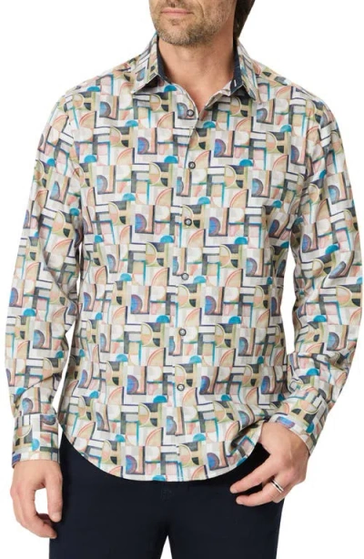 Robert Graham Gainsborough Long Sleeve Stretch Cotton Shirt In Gray