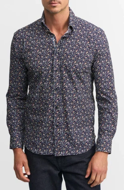 Robert Graham Men's Vargas Floral Sport Shirt In Navy