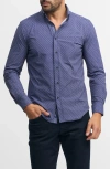 Robert Graham Vargas Stretch Tailored Fit Shirt In Navy Multi
