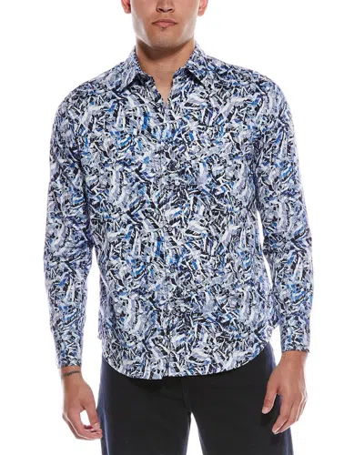 Robert Graham Gatton Classic Fit Woven Shirt In Blue
