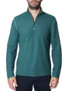 Robert Graham Germano Long Sleeve Knit Top In Dark Green