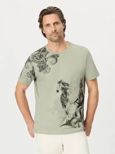Robert Graham Ghost Gallop Short Sleeve T-shirt In Green