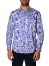 Robert Graham Gibbs Woven Button-up Shirt In Purple