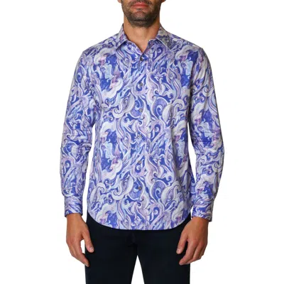 Robert Graham Gibbs Woven Button-up Shirt In Purple