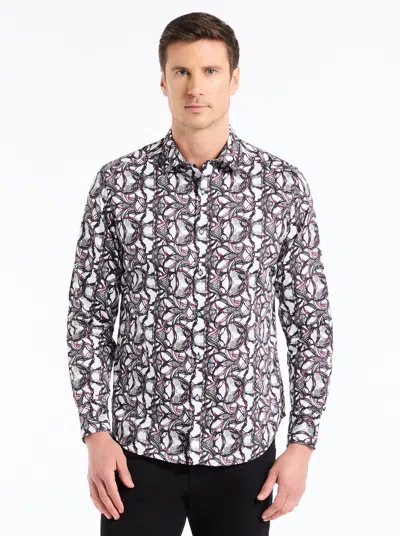 Robert Graham Gifford Long Sleeve Button Down Shirt In Burgundy