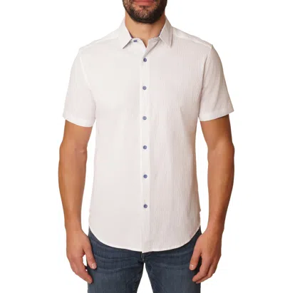 Robert Graham Gilford Short Sleeve Button Down Shirt In White