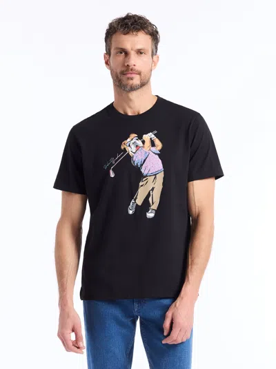 Robert Graham Golfin Graham Short Sleeve T-shirt In Black