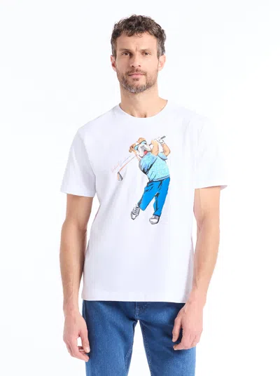 Robert Graham Golfin Graham Short Sleeve T-shirt In White
