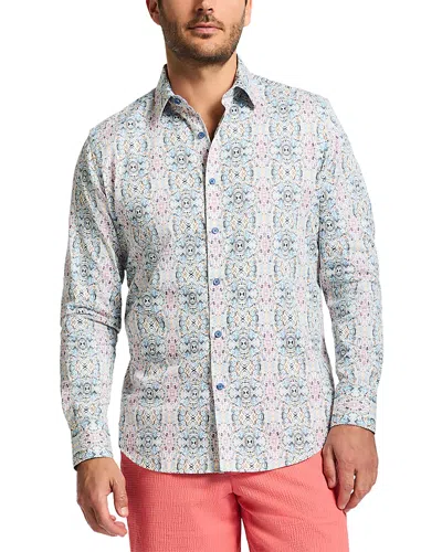 Robert Graham Gomera Printed Long Sleeve Button Front Shirt In Ivory Multi