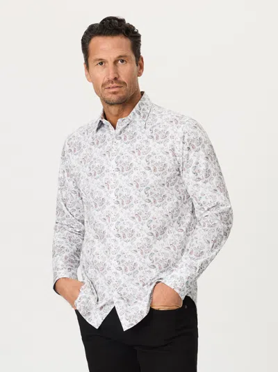 Robert Graham Gorham Long Sleeve Button Down Shirt In White