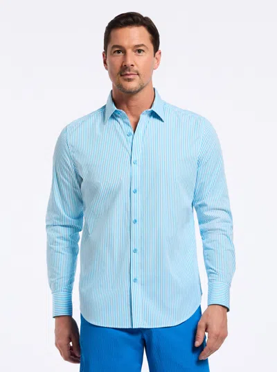 Robert Graham Greenwich Long Sleeve Button Down Shirt In Blue