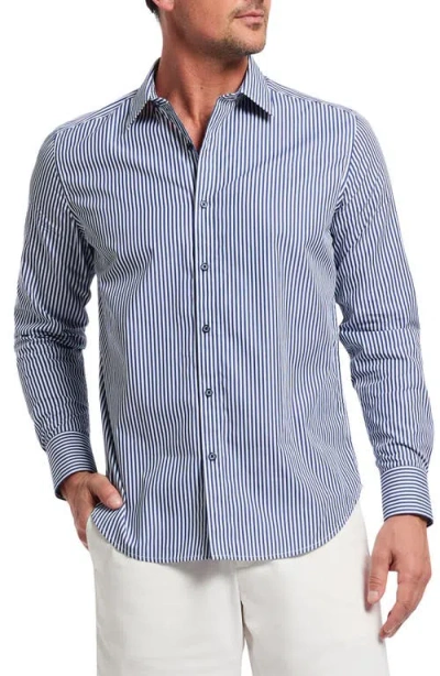 Robert Graham Greenwich Stripe Stretch Button-up Shirt