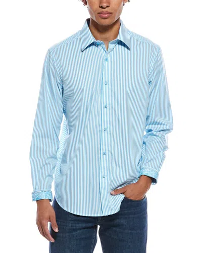 Robert Graham Greenwich Woven Shirt In Blue