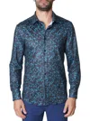 Robert Graham Gregor Long Sleeve Shirt In Teal