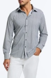 Robert Graham Gresham Classic Fit Geo Print Knit Button-up Shirt In Black