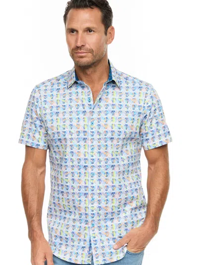 Robert Graham Grier Short Sleeve Button Down Shirt In Multi