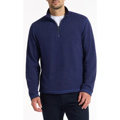 Robert Graham Griffin Quarter Zip Pullover In Blue