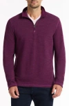 Robert Graham Griffin Quarter-zip Sweatshirt In Purple