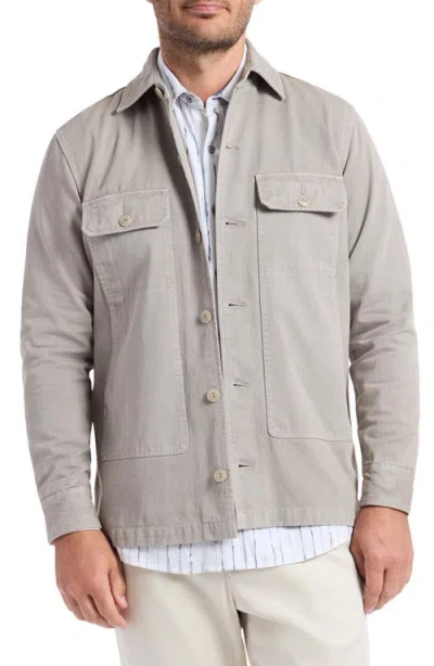 Robert Graham Guston Woven Cotton Shirt Jacket In Gray