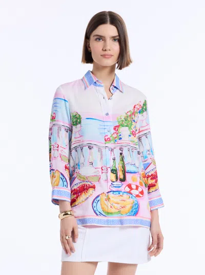 Robert Graham Hadley Short Sleeve Shirt In White