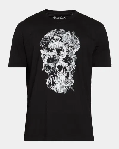 Robert Graham Hallow Bones Graphic Cotton T-shirt In Black