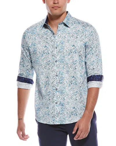 Robert Graham Hamilton Classic Fit Woven Shirt In Blue