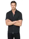 Robert Graham Hammond Short Sleeve Knit Shirt In Black