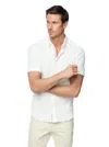 Robert Graham Hammond Textured Tailored Fit Button Down Shirt In White
