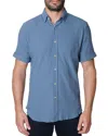 Robert Graham Hammond Textured Tailored Fit Button Down Shirt In Slate Blue